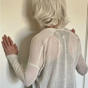 All Saints Women’s cardigan duster XS, color cream, side body slits